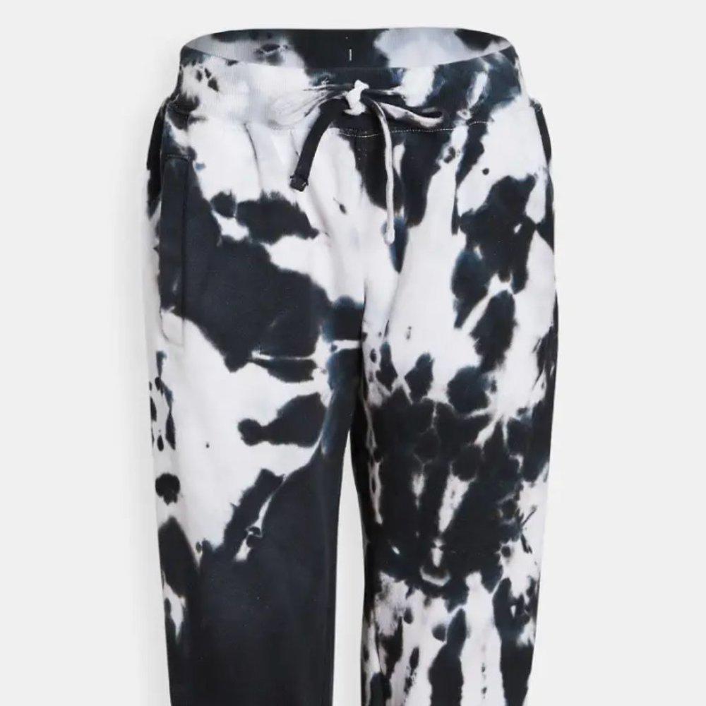 Worthy Threads Black Tie Dye Joggers SZ: Small